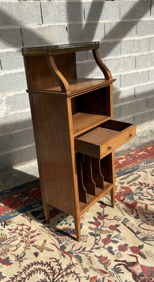 Louis XVI Mahogany Magazine Rack, 19th Century.-photo-4