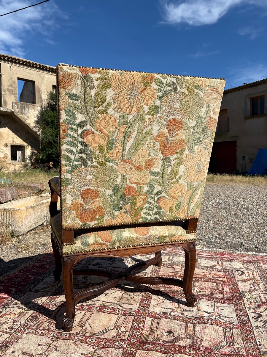 19th Century Regency Walnut Armchair-photo-4