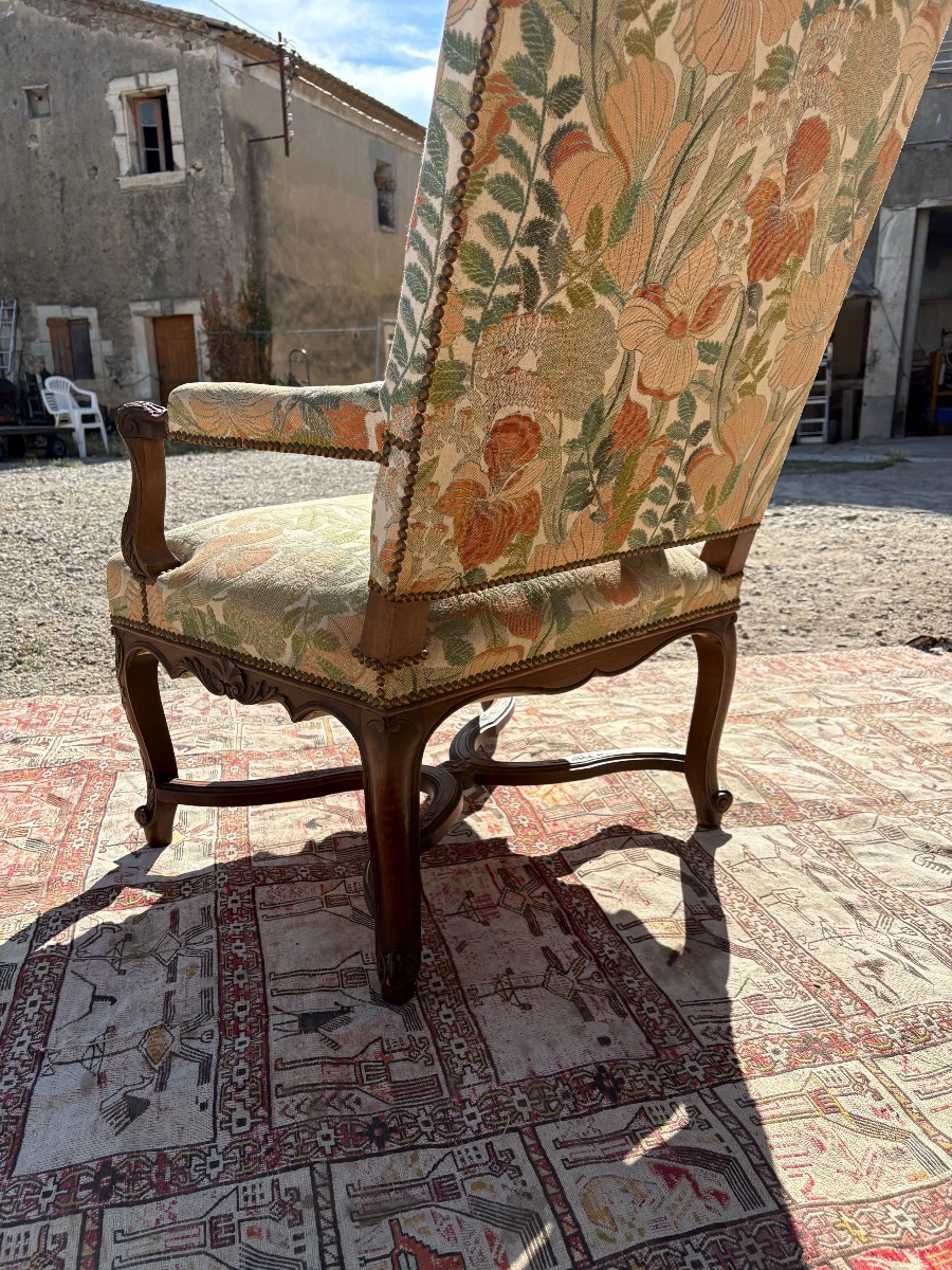 19th Century Regency Walnut Armchair-photo-1