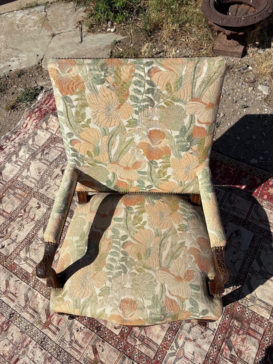 19th Century Regency Walnut Armchair-photo-5