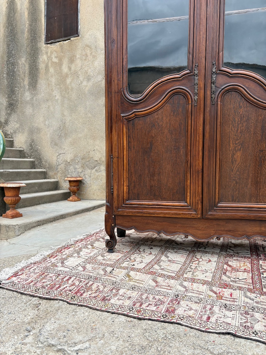 Louis XV Walnut Display Cabinet, 18th Century-photo-4