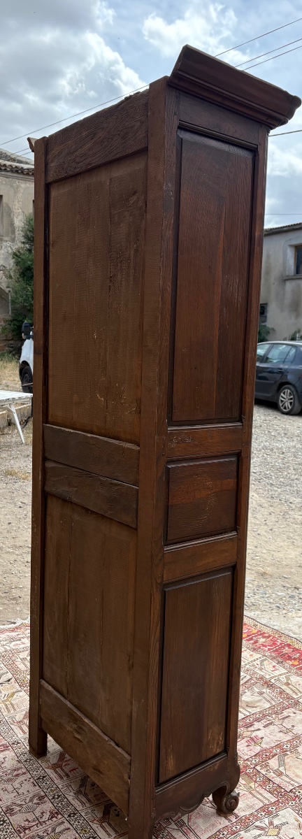 Bonnetière, vitrée  régence, en chêne d’époque 19e-photo-2
