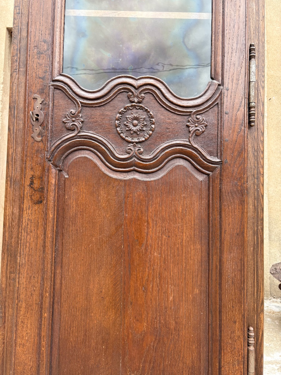 Bonnetière, vitrée  régence, en chêne d’époque 19e-photo-7
