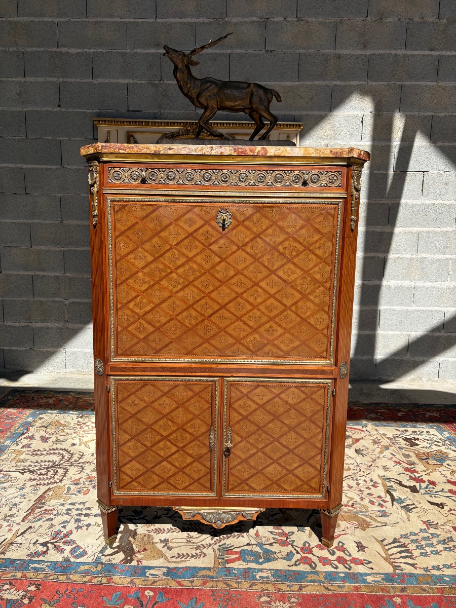 Secrétaire abattant Louis XVI d’époque XIXe siècle