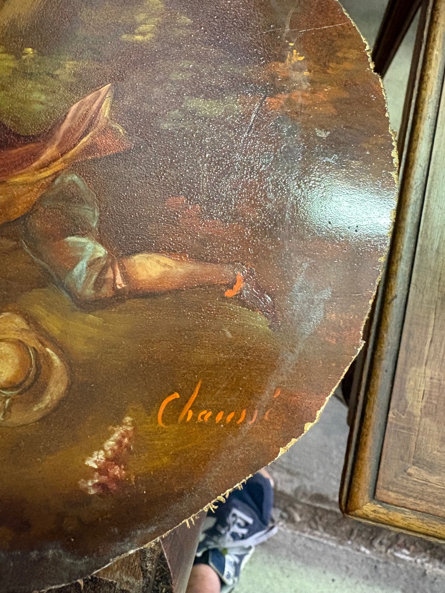 Trumeau Louis XVI, en bois doré d’époque XVIIIe siècle-photo-2