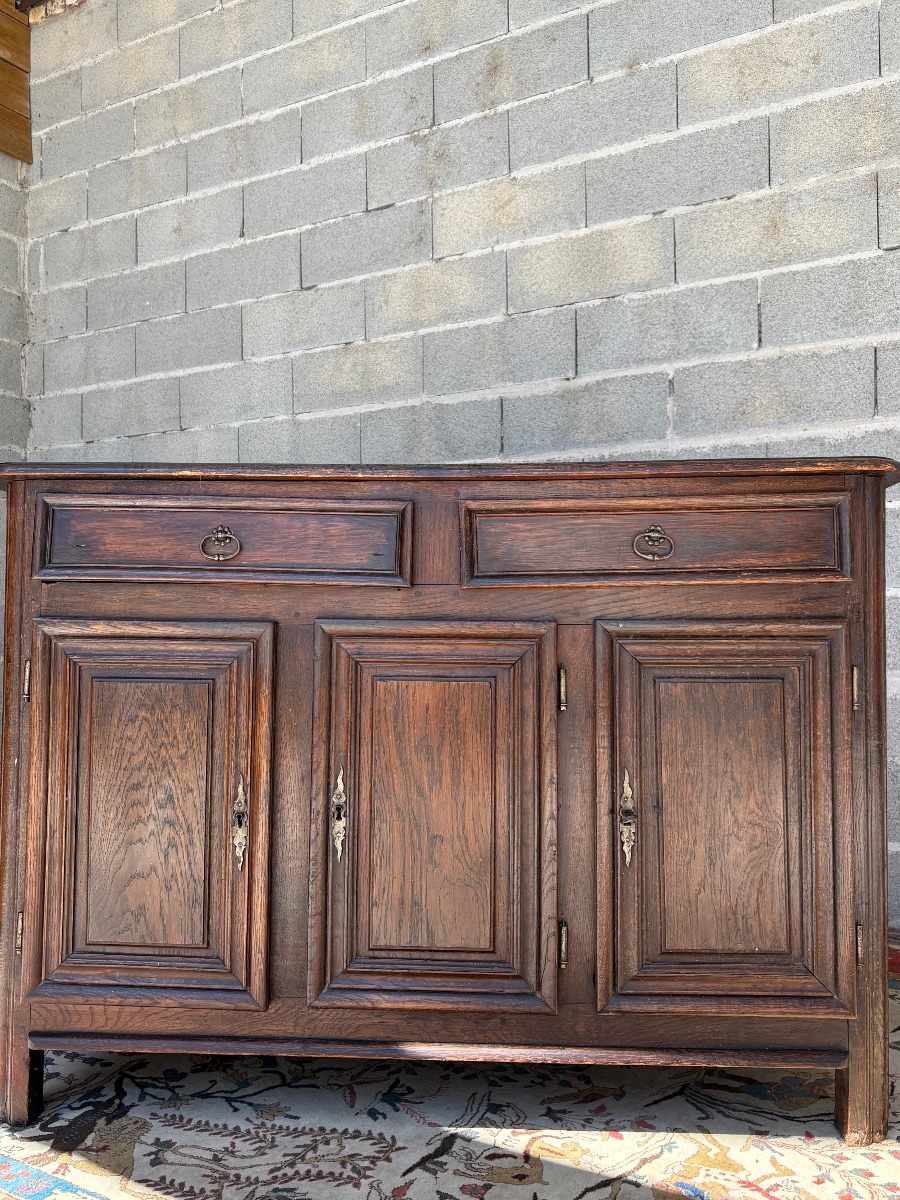 Enfilade, Louis XIV, en chêne d’époque XVIIIe siècle-photo-1