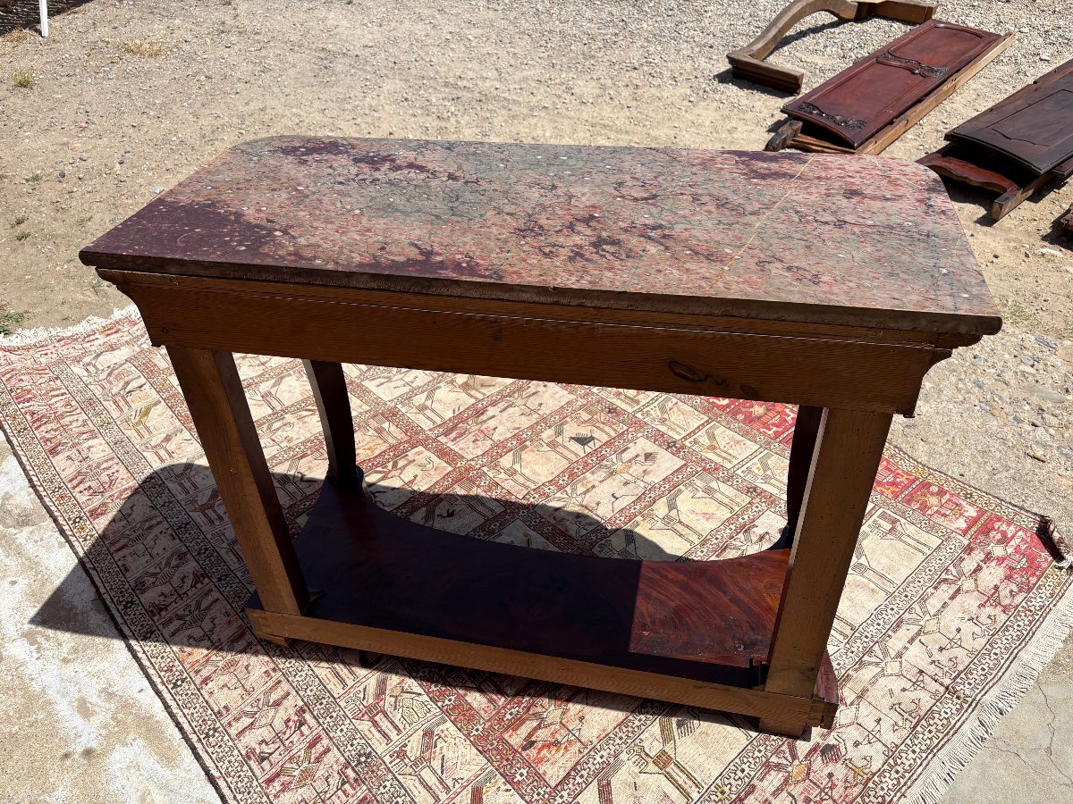 Console Table, Restored In 19th-century Mahogany-photo-3