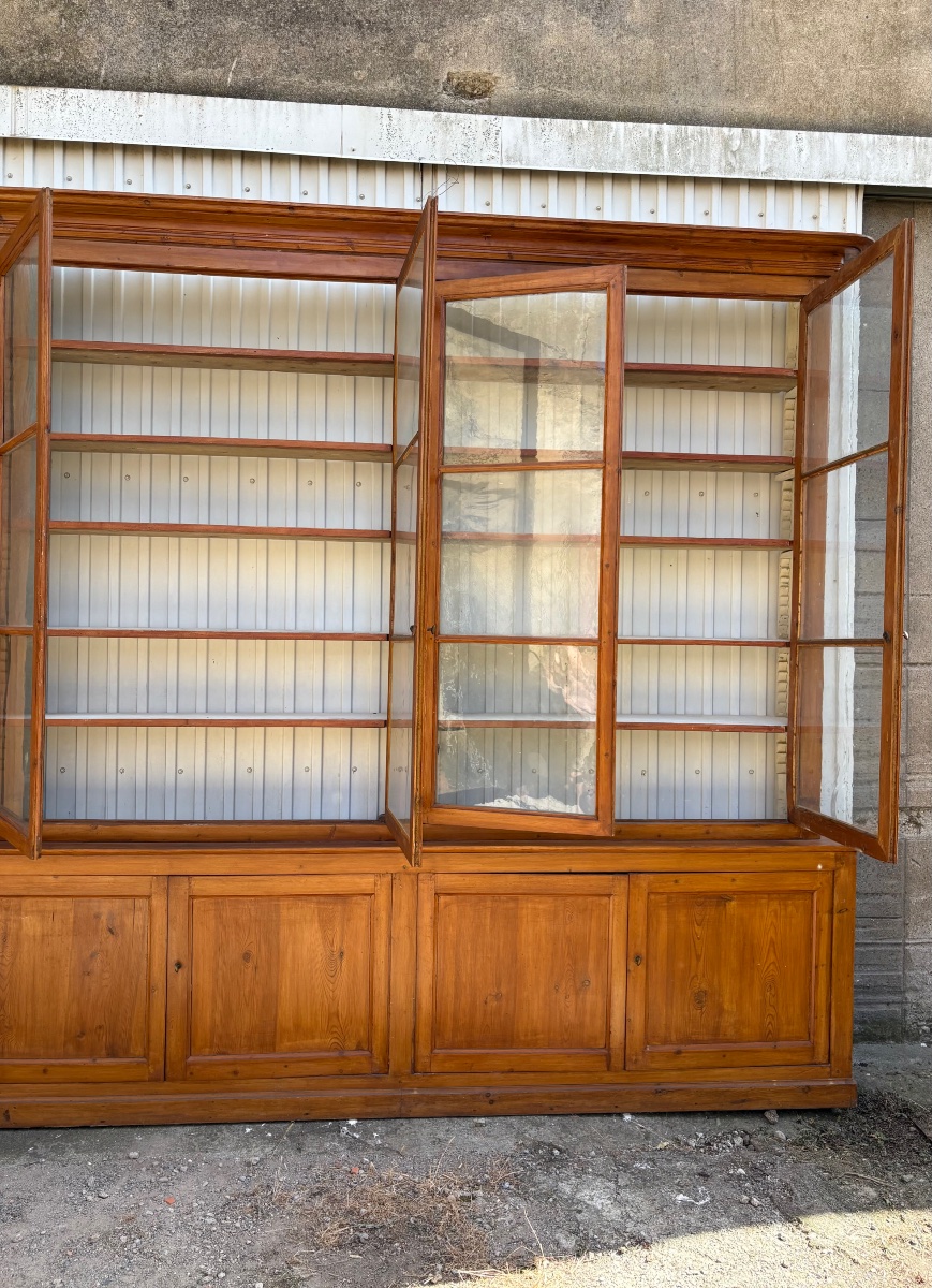 Grande bibliothèque de boiserie, d’époque, directoire fin XVIIIe siècle-photo-3