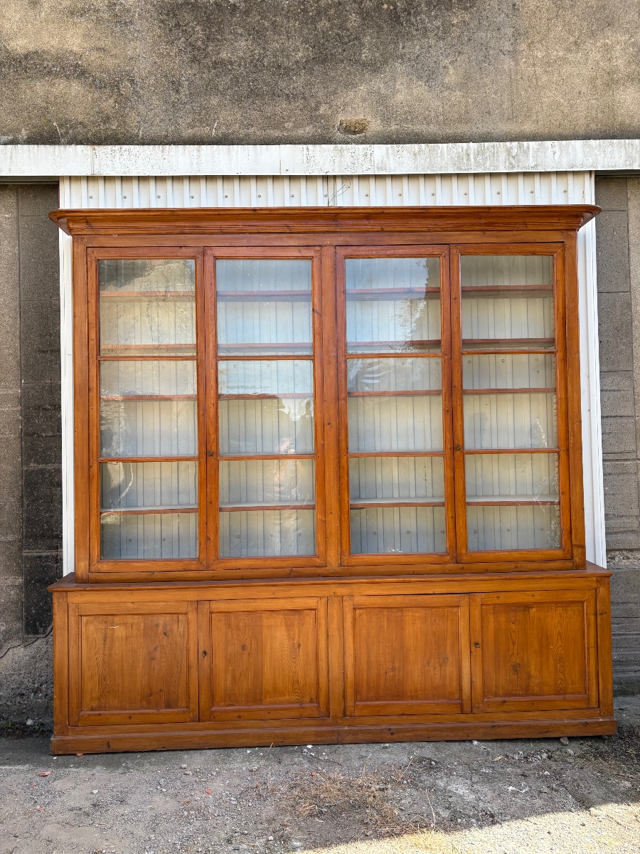 Grande bibliothèque de boiserie, d’époque, directoire fin XVIIIe siècle-photo-3