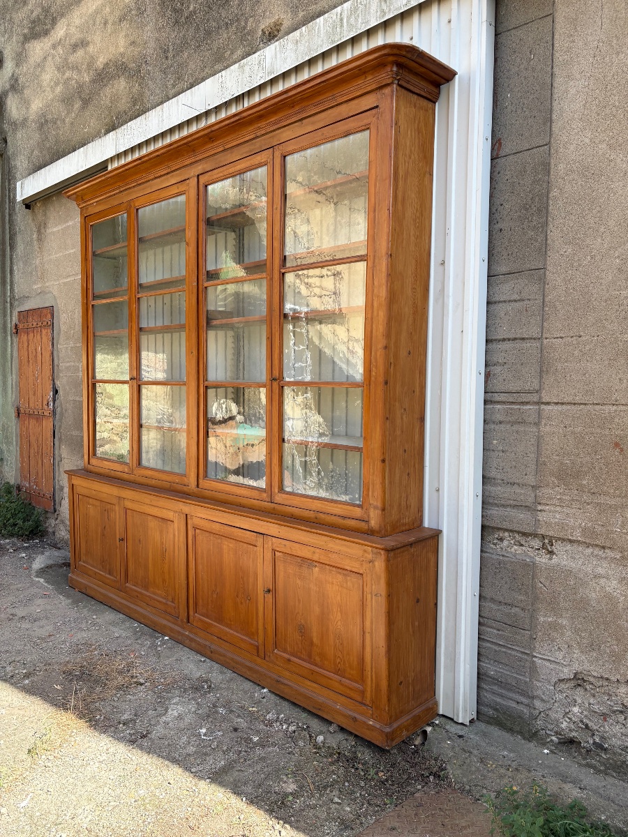 Grande bibliothèque de boiserie, d’époque, directoire fin XVIIIe siècle-photo-8