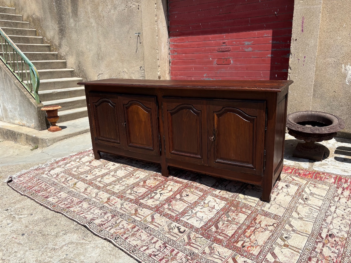 Louis XV Sideboard, Made Of Oak, With Four Doors, Dating From The 18th Century-photo-1