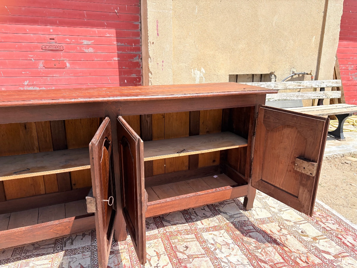 Louis XV Sideboard, Made Of Oak, With Four Doors, Dating From The 18th Century-photo-5