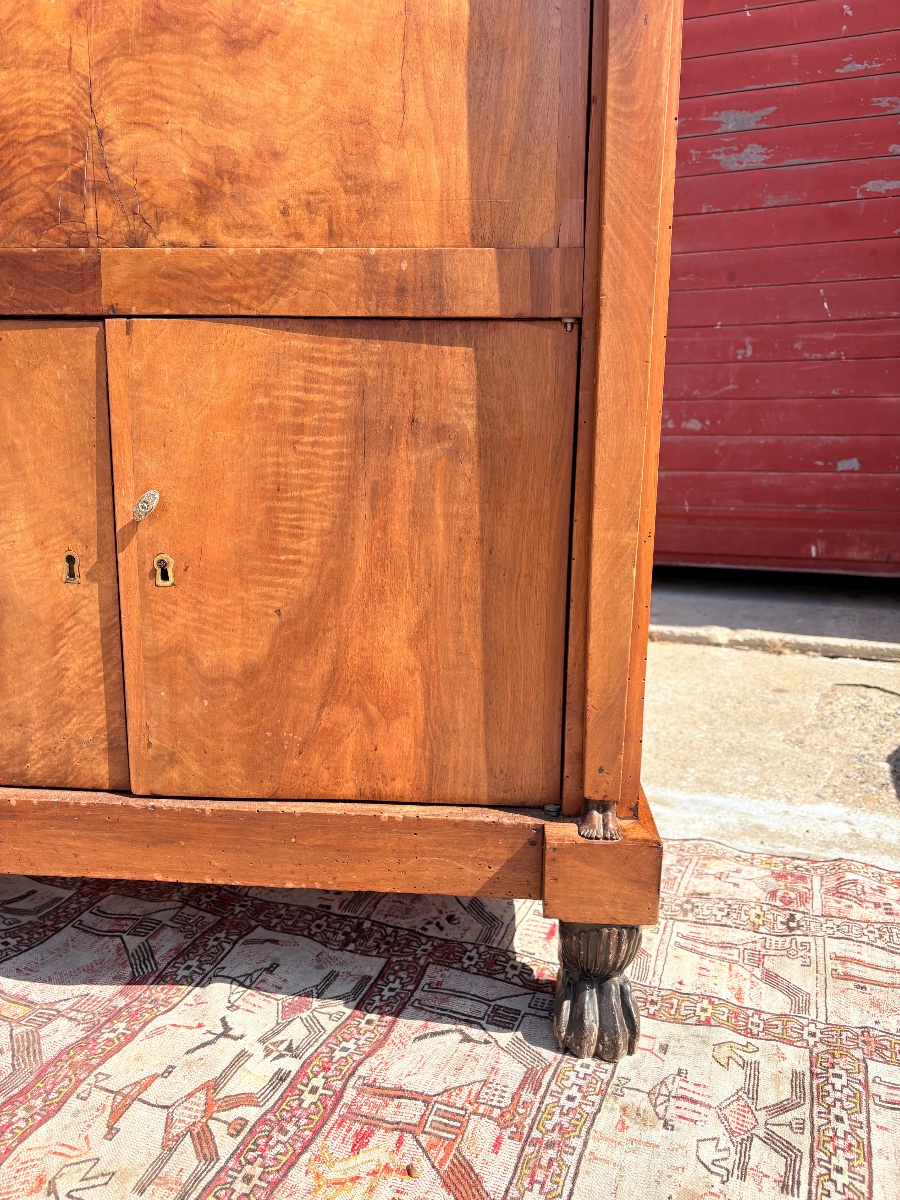 Secretary Desk With A Drop-leaf Top, Brought Back From Egypt, Made Of Mahogany, 19th-century-photo-5