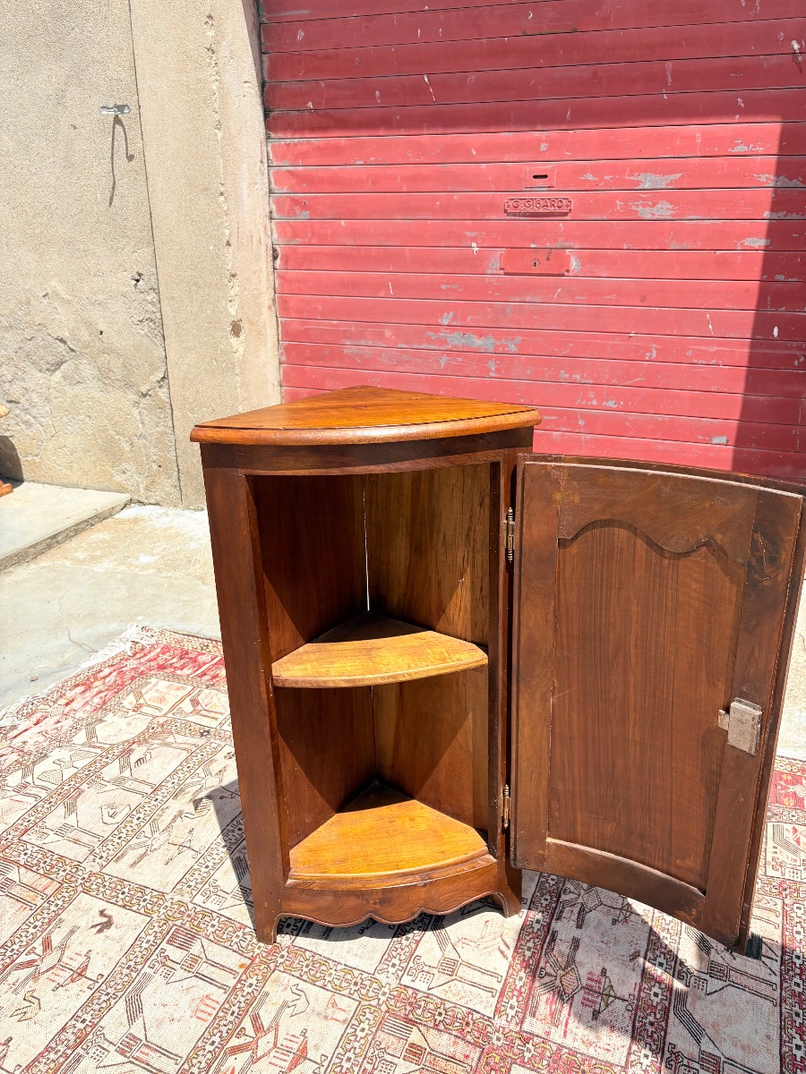 Corner Cabinet, Louis XV Style, Made Of Period Walnut, 1900-photo-2