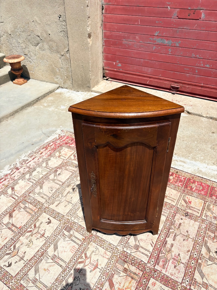 Corner Cabinet, Louis XV Style, Made Of Period Walnut, 1900-photo-3