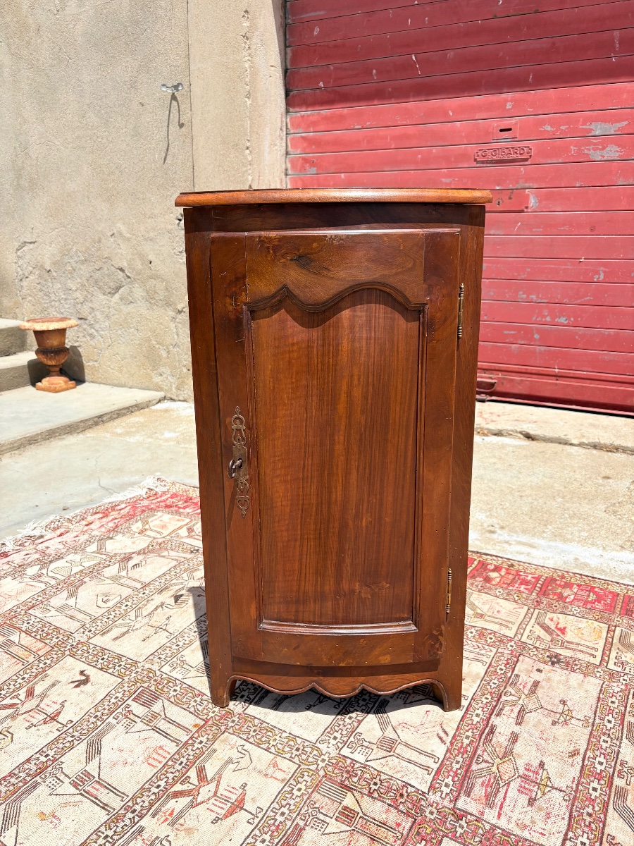 Corner Cabinet, Louis XV Style, Made Of Period Walnut, 1900
