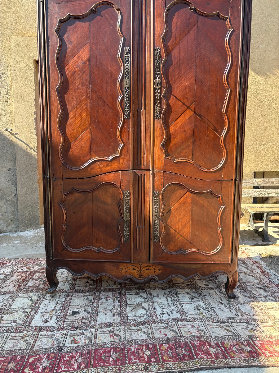 Buffet quatre portes Louis XV, en merisier d’époque XVIIIe siècle-photo-1