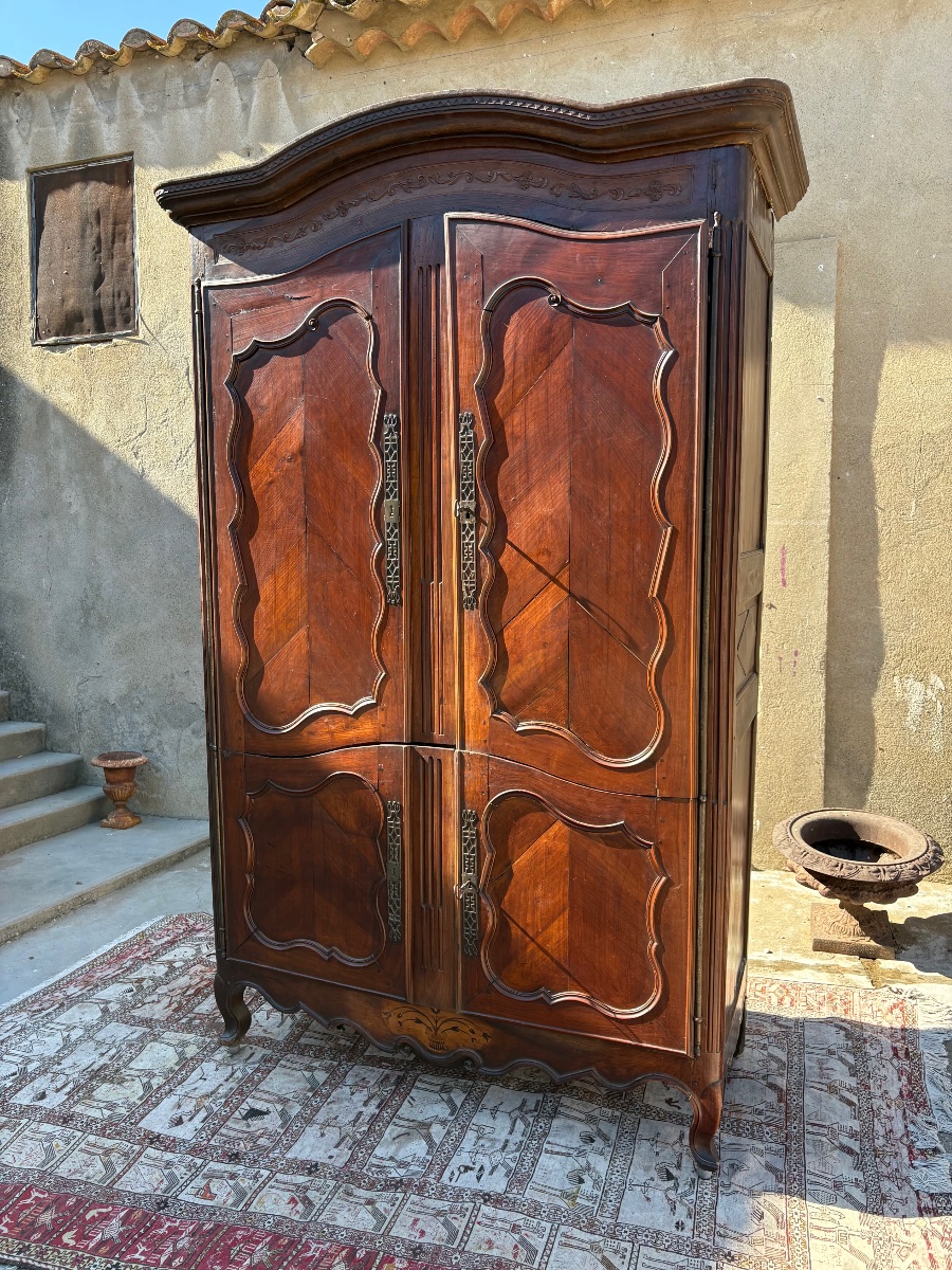 Buffet quatre portes Louis XV, en merisier d’époque XVIIIe siècle-photo-2
