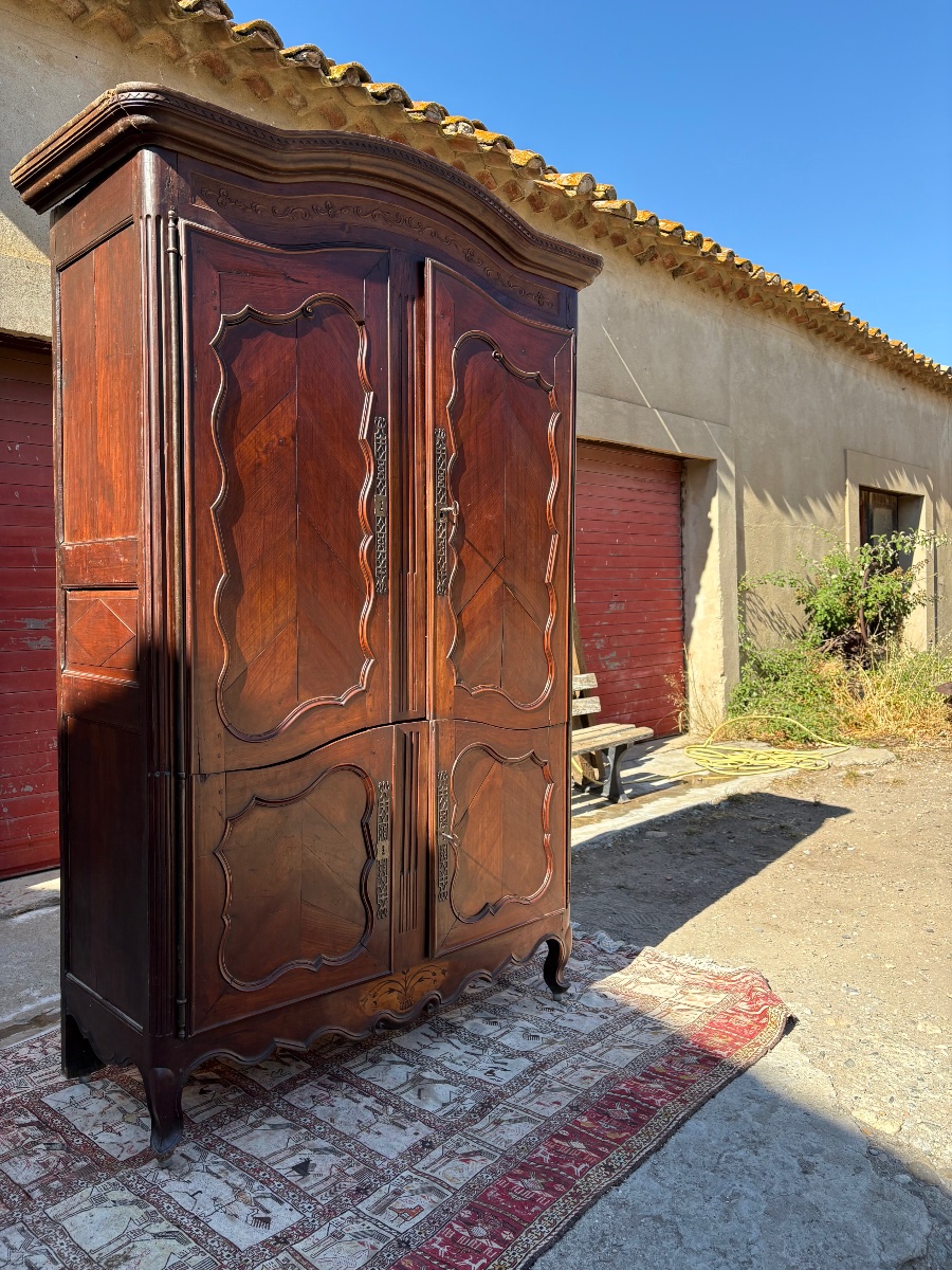 Buffet quatre portes Louis XV, en merisier d’époque XVIIIe siècle-photo-4