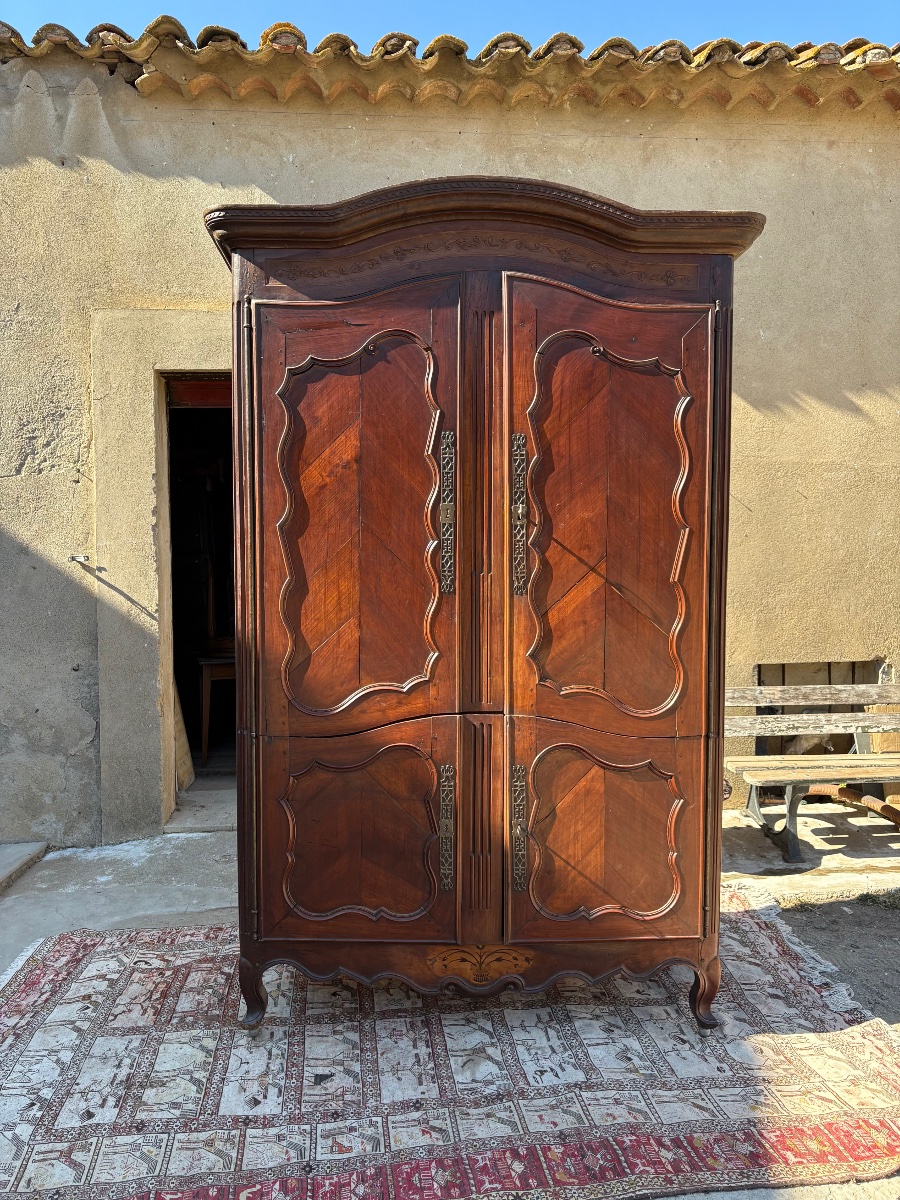 Buffet quatre portes Louis XV, en merisier d’époque XVIIIe siècle