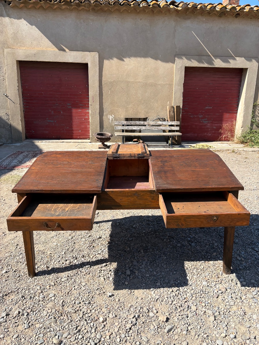 Table de changeur, directoire en pin massif époque fin XVIIIe siècle-photo-2