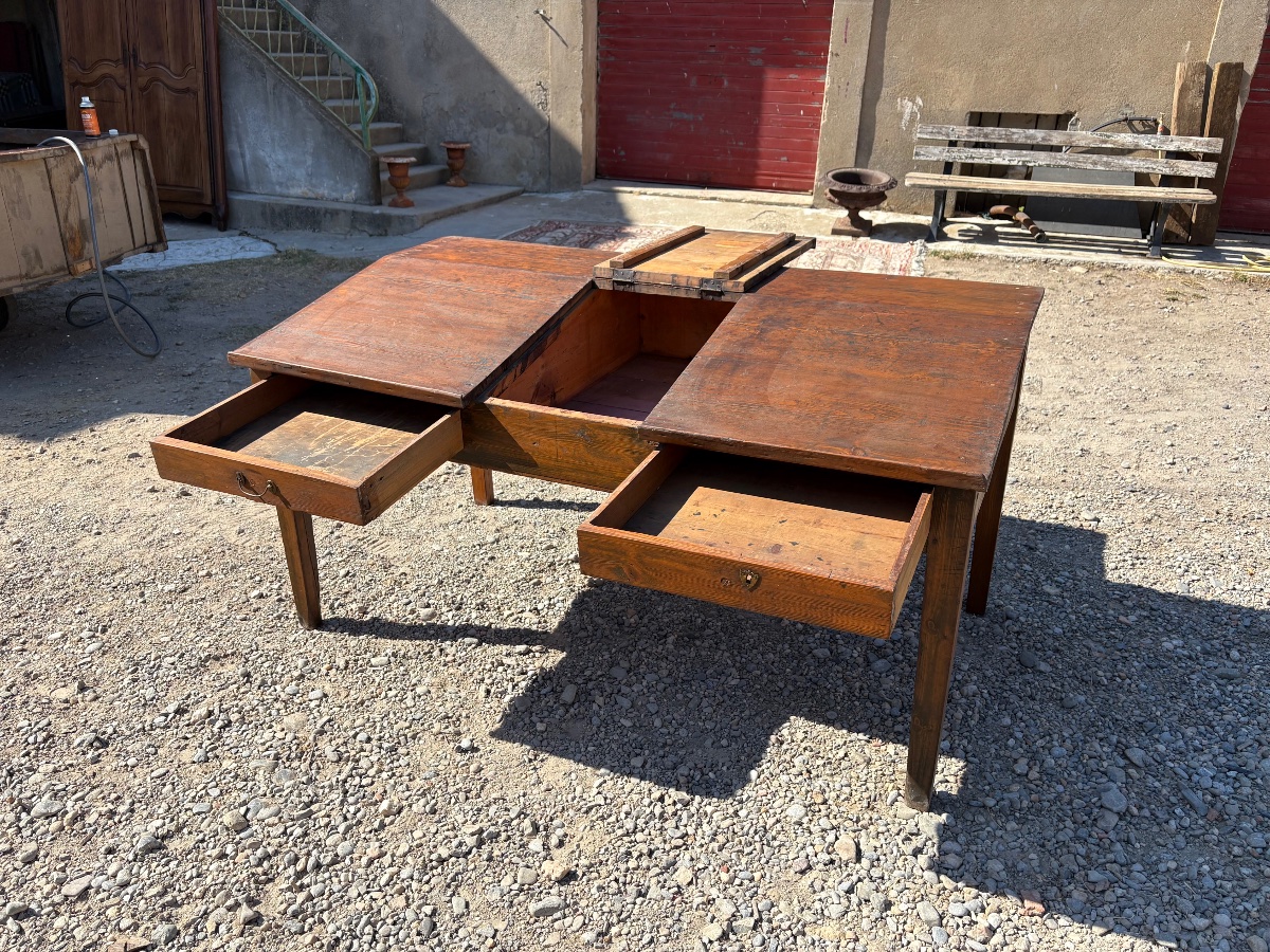 Table de changeur, directoire en pin massif époque fin XVIIIe siècle-photo-3