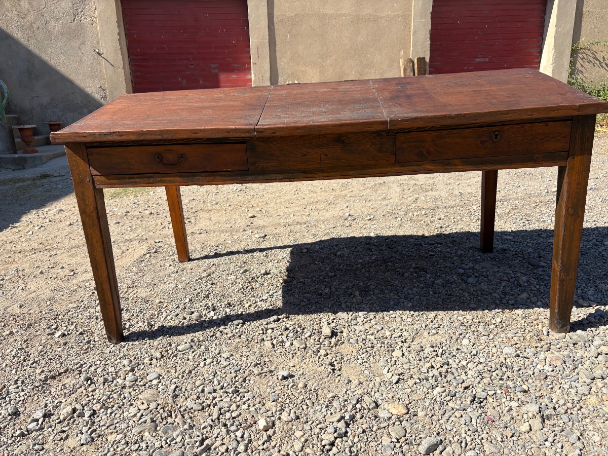 Table de changeur, directoire en pin massif époque fin XVIIIe siècle-photo-1