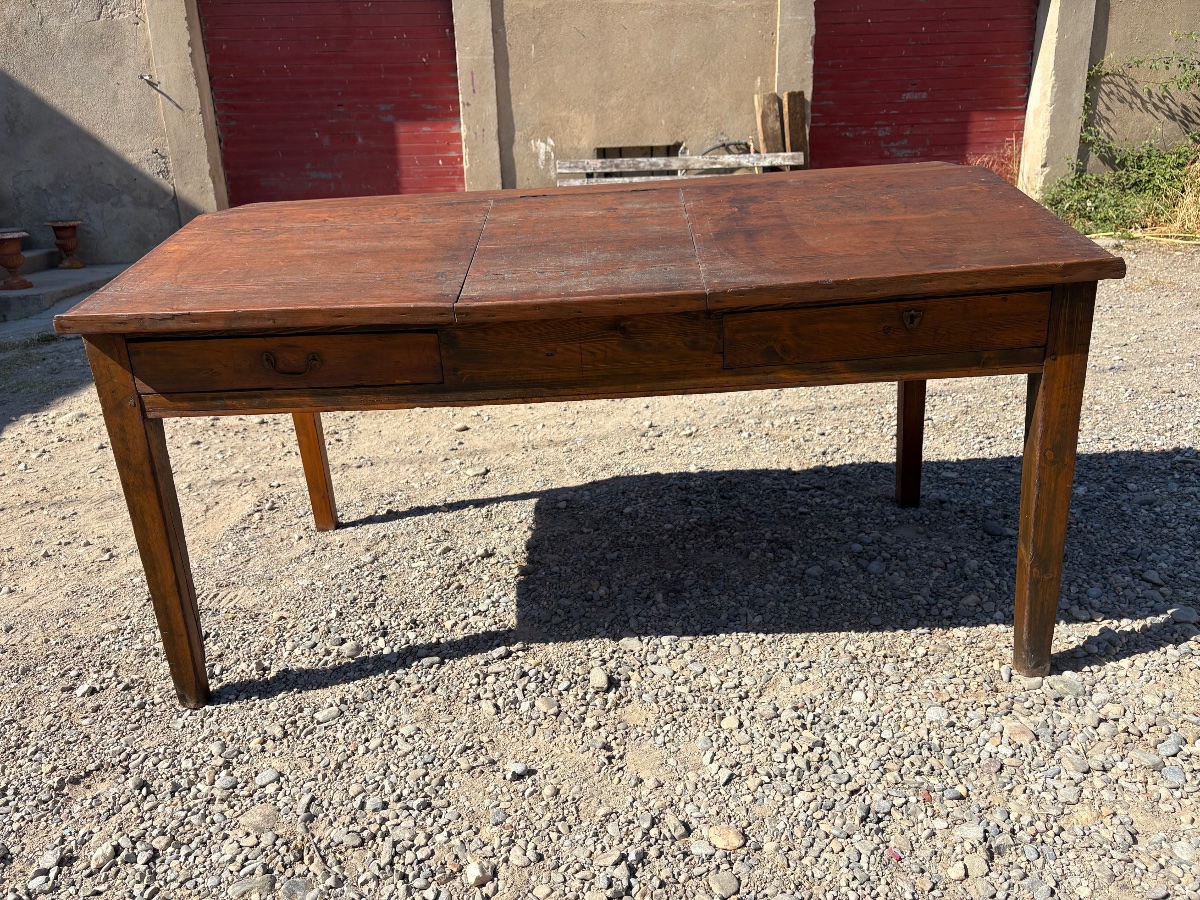 Table de changeur, directoire en pin massif époque fin XVIIIe siècle-photo-2