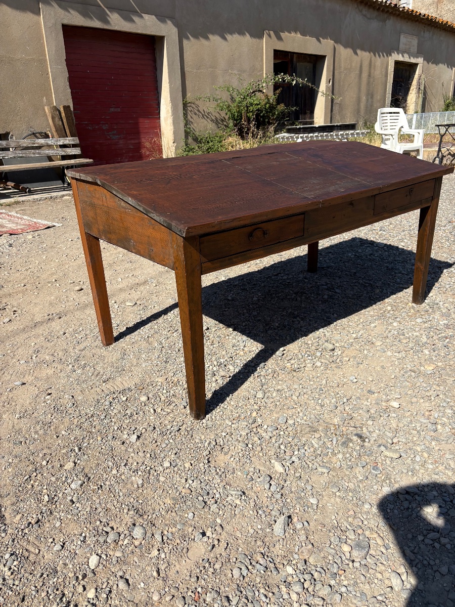 Table de changeur, directoire en pin massif époque fin XVIIIe siècle-photo-3