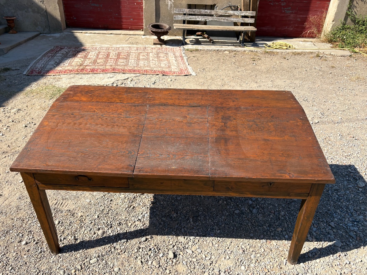Table de changeur, directoire en pin massif époque fin XVIIIe siècle-photo-4