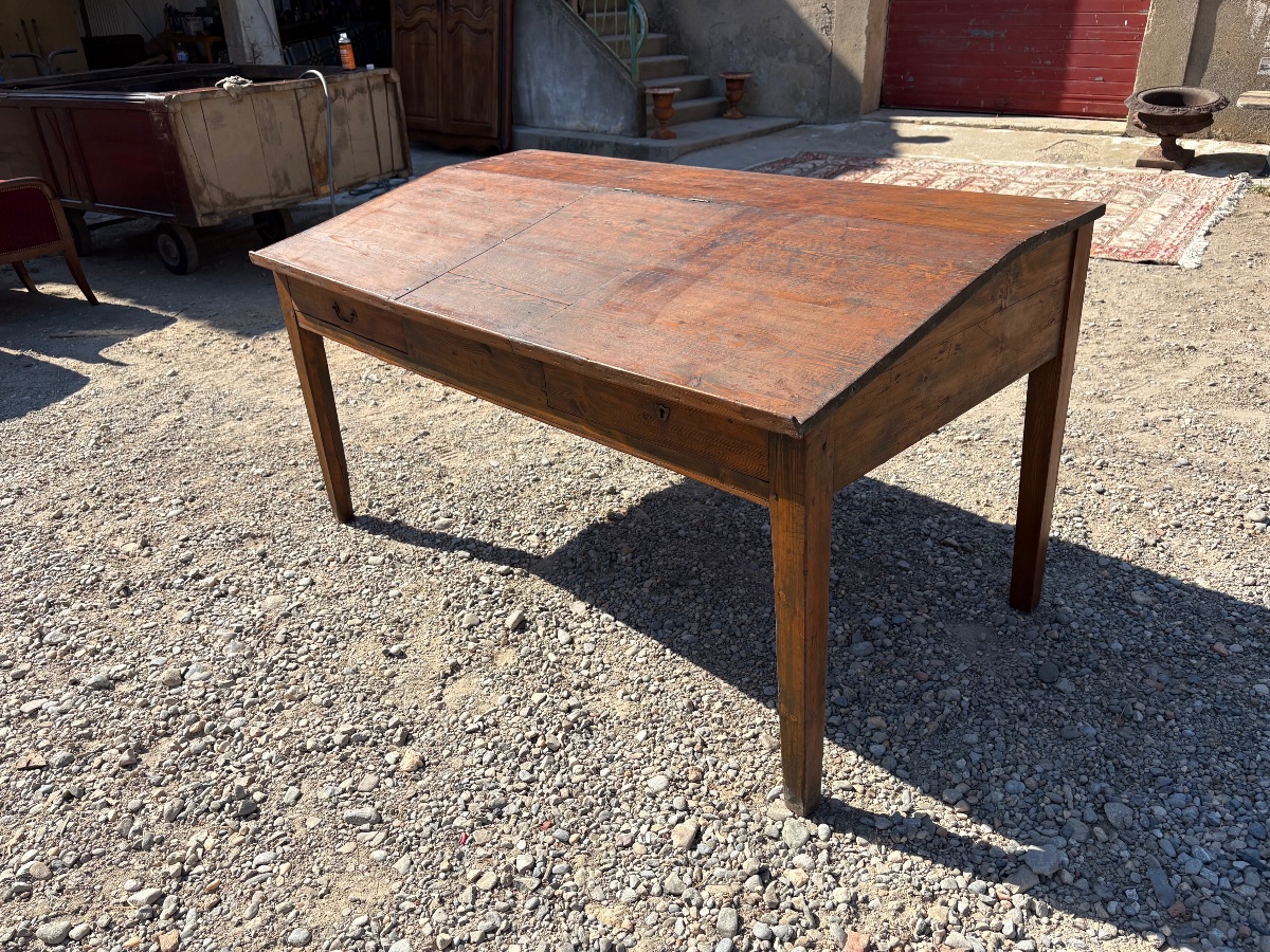 Table de changeur, directoire en pin massif époque fin XVIIIe siècle-photo-7
