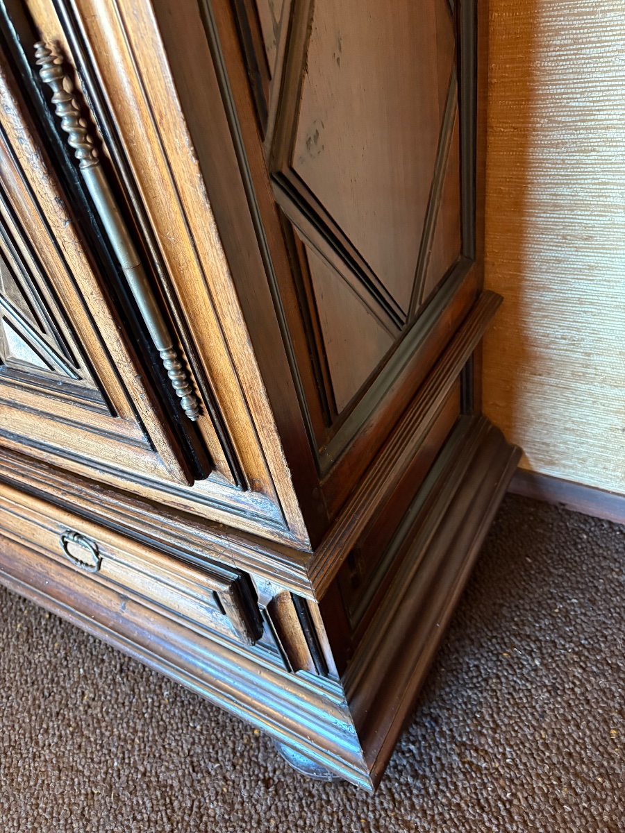 Armoire, Louis XIII, en noyer d’époque XVIIe siècle-photo-2