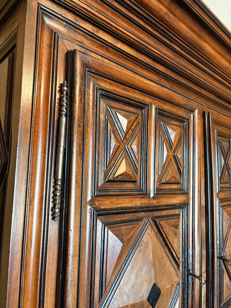 Armoire, Louis XIII, en noyer d’époque XVIIe siècle-photo-5