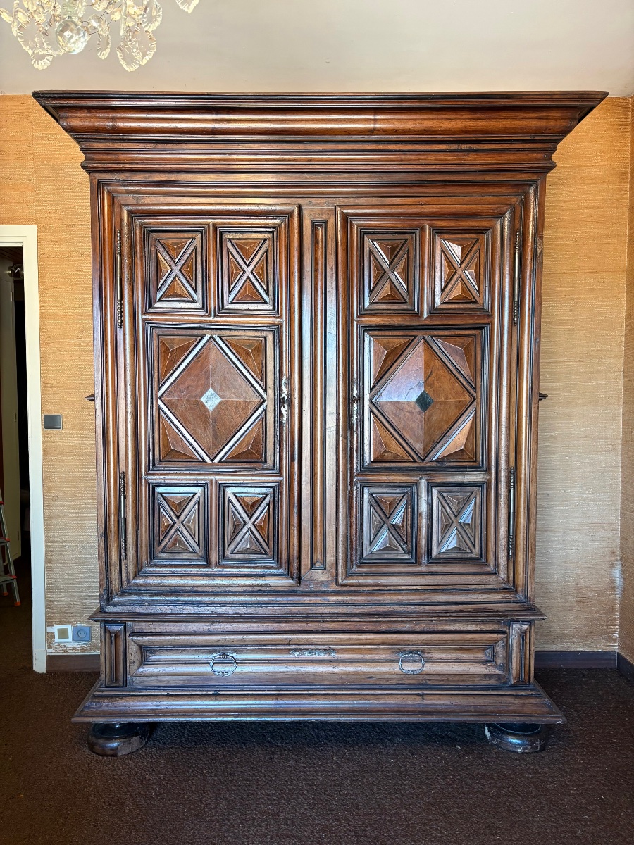Armoire, Louis XIII, en noyer d’époque XVIIe siècle-photo-6