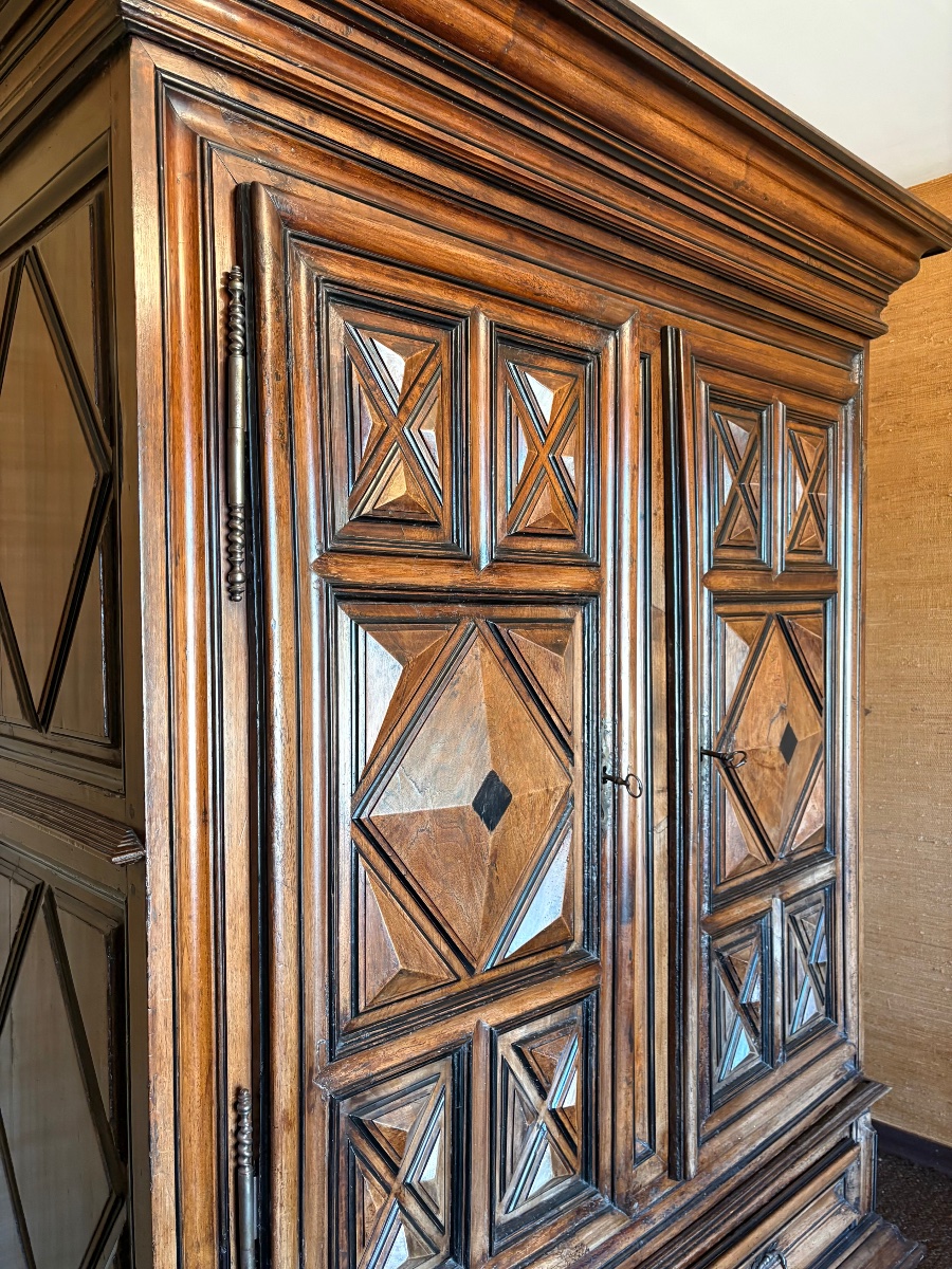 Armoire, Louis XIII, en noyer d’époque XVIIe siècle-photo-8