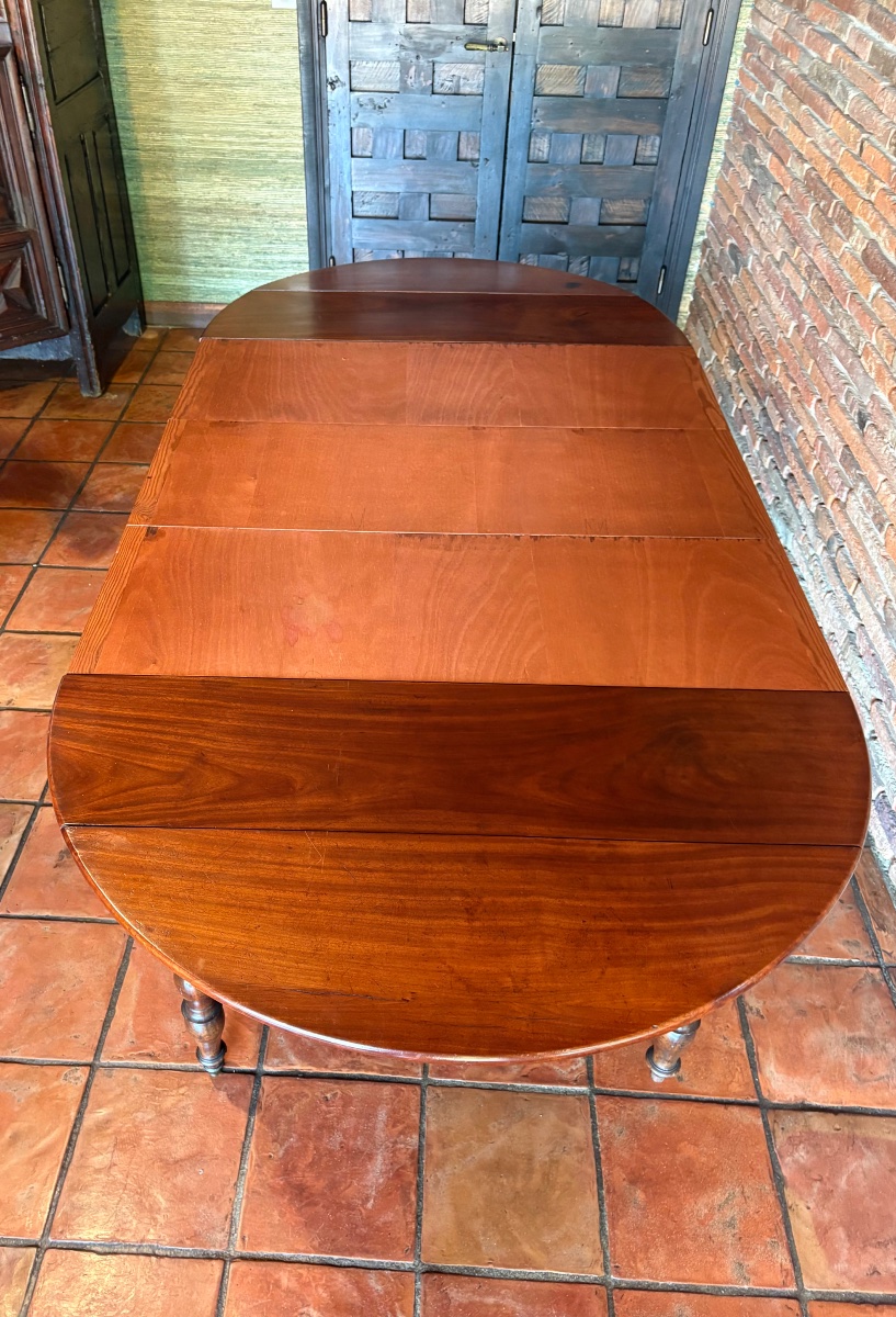 Dining Table, 19th-century Mahogany Restoration-photo-2