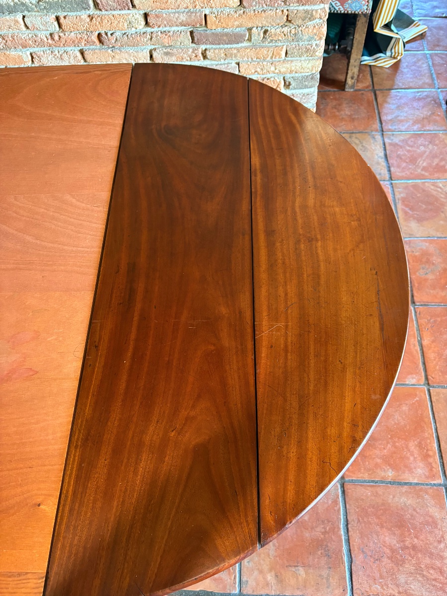 Dining Table, 19th-century Mahogany Restoration-photo-4