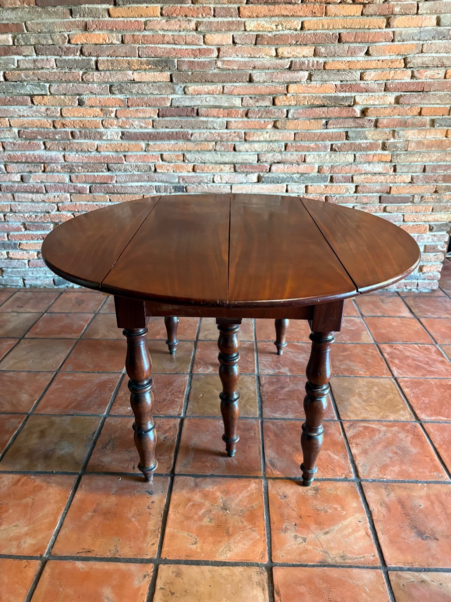 Dining Table, 19th-century Mahogany Restoration-photo-1