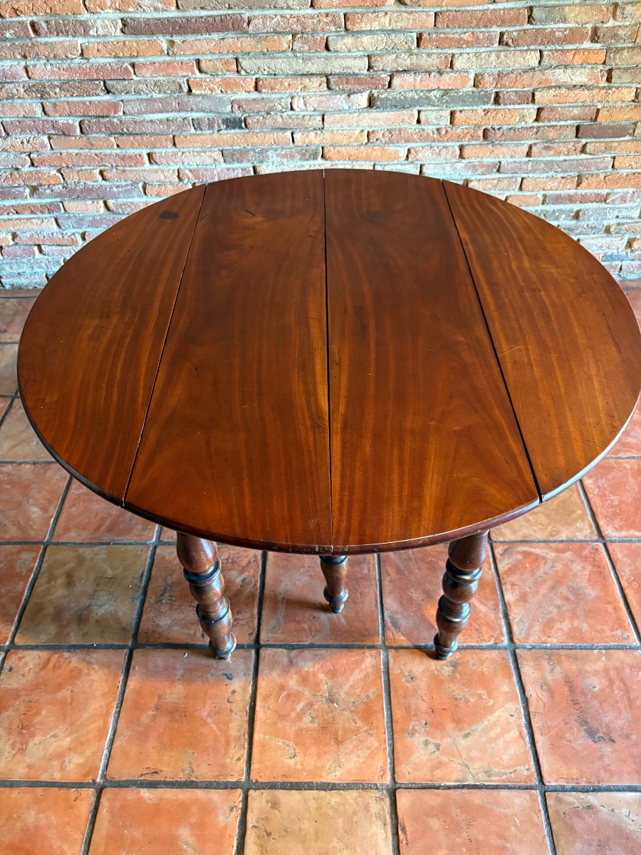 Dining Table, 19th-century Mahogany Restoration-photo-2