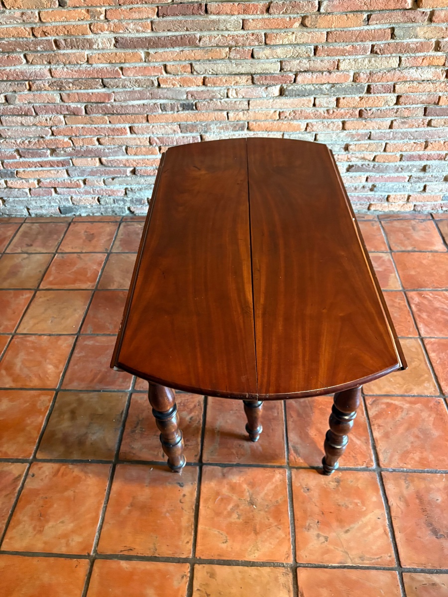 Dining Table, 19th-century Mahogany Restoration-photo-5