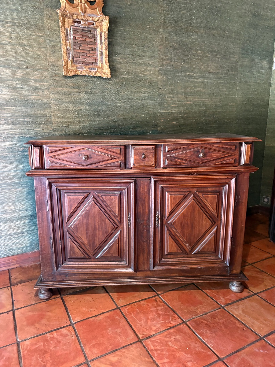 Louis XIII Sideboard, Made Of Walnut, Dating From The 17th Century