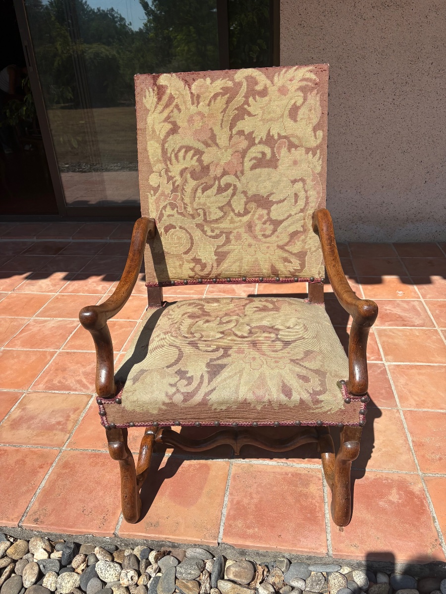Louis XIII Armchair, Made Of Walnut, 17th-century