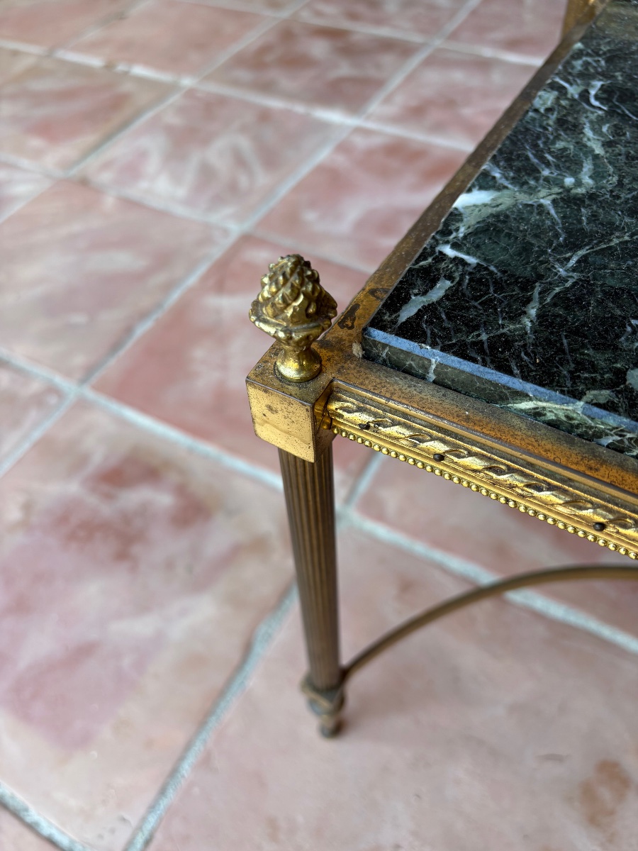 Set Of Three Nesting Tables In Gilded Bronze, Louis XVI Style, Circa 1950-photo-1