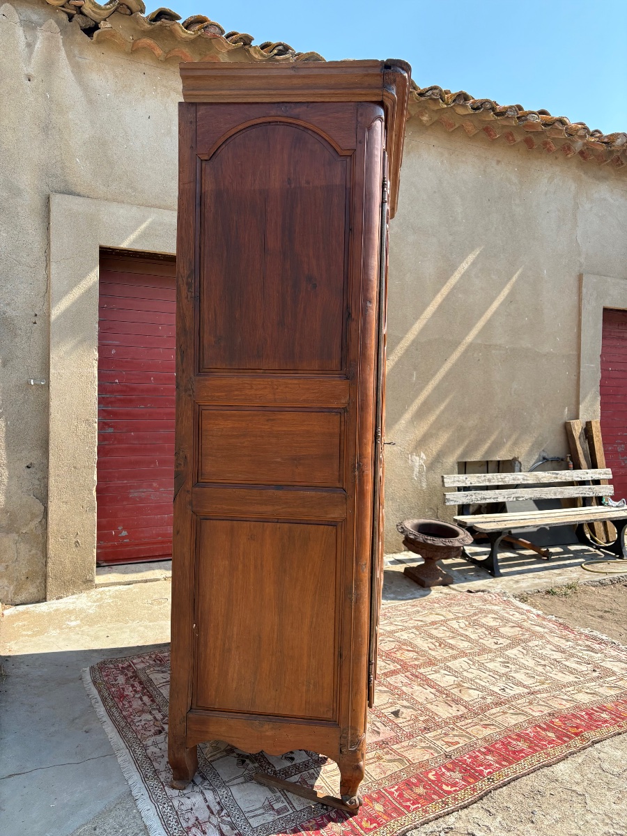 Armoire, régence provençale en noyer d’époque XVIIIe siècle-photo-2