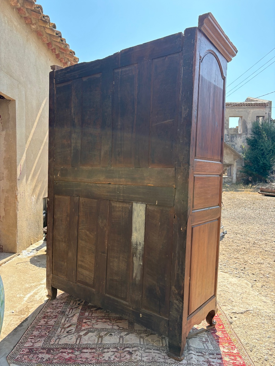 Armoire, régence provençale en noyer d’époque XVIIIe siècle-photo-3