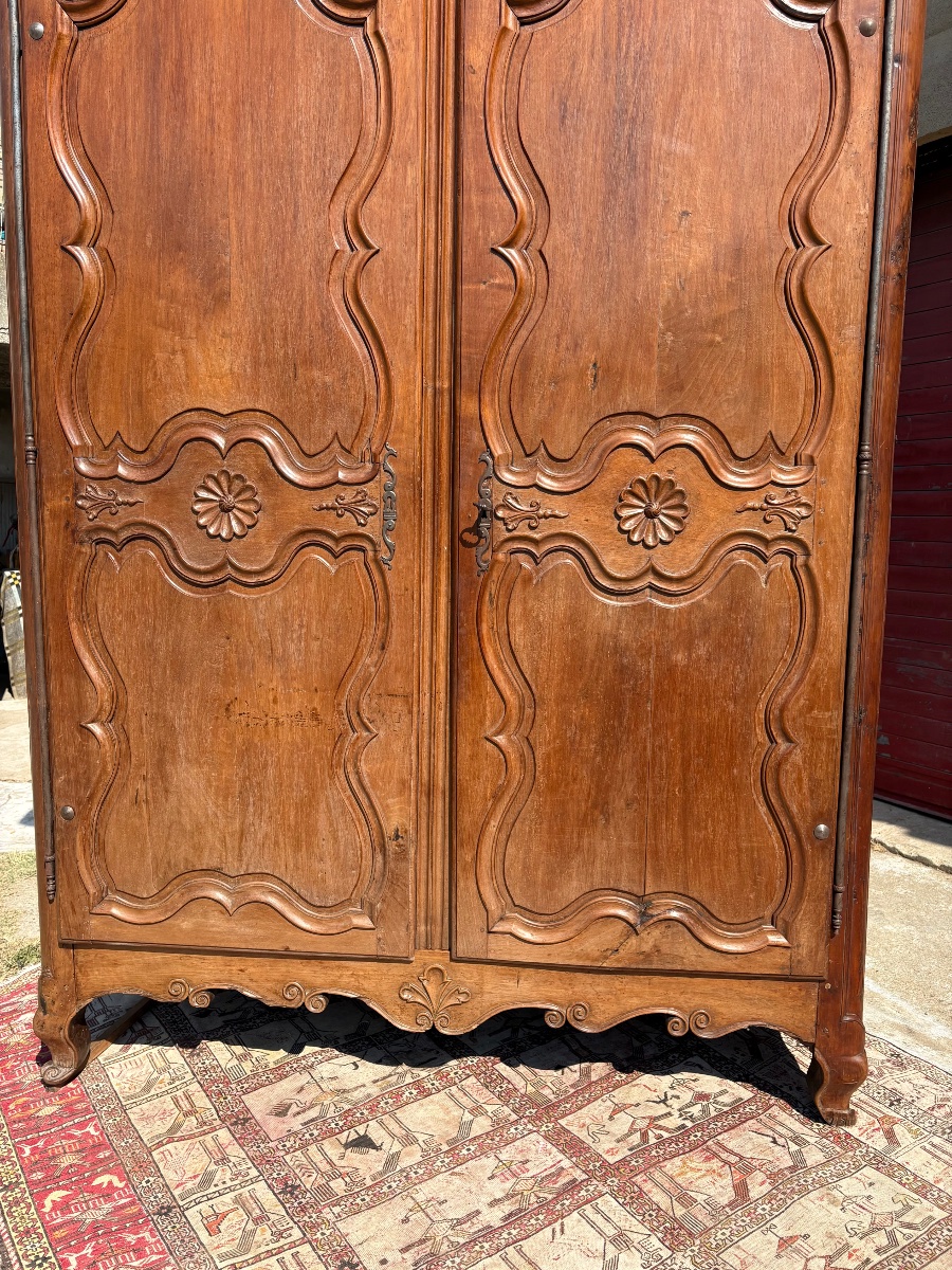 Armoire, régence provençale en noyer d’époque XVIIIe siècle-photo-5