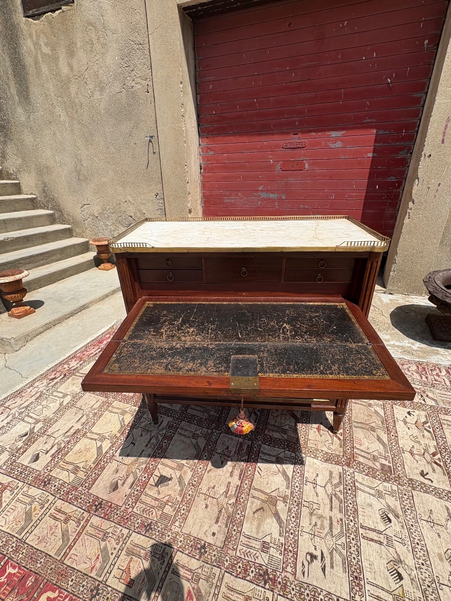 Commode Secrétaire, Louis XVI, en acajou d’époque XVIIIe siècle-photo-2