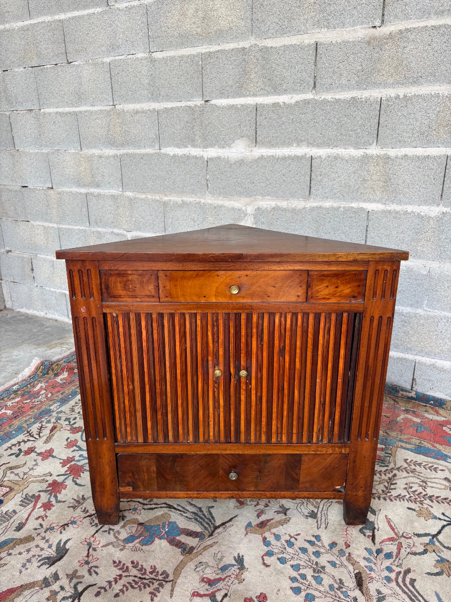 Encoignure, directoire en acajou, d’époqueXVIIIe siècle-photo-2