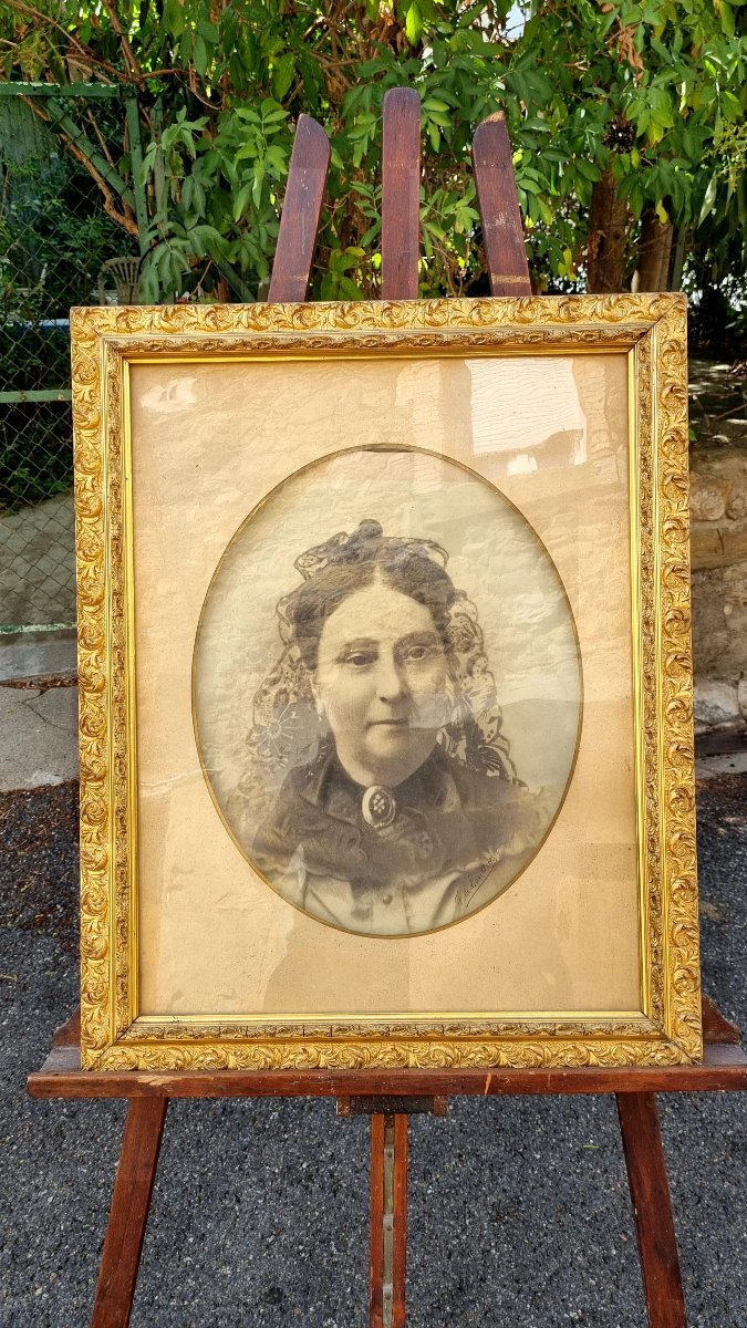 Cadre ancien en bois doré à décor de rinceaux – Époque Napoléon III