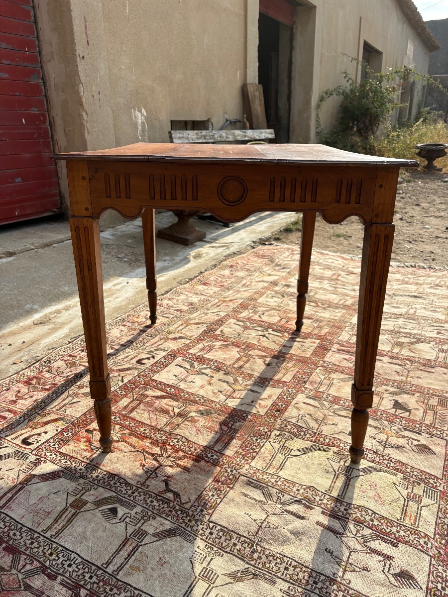 Table, de milieu, Louis XVI, en noyer époque XVIIIe siècle-photo-7